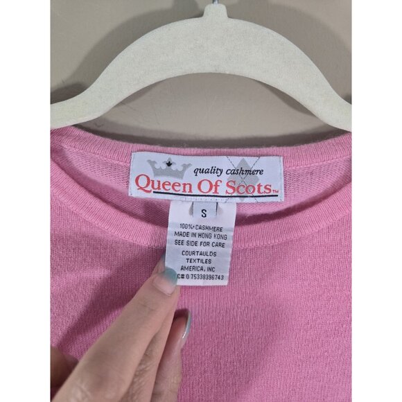 Women's Queen of Scots Quality 100% Cashmere Pink Sweater, Size S - Picture 4 of 8